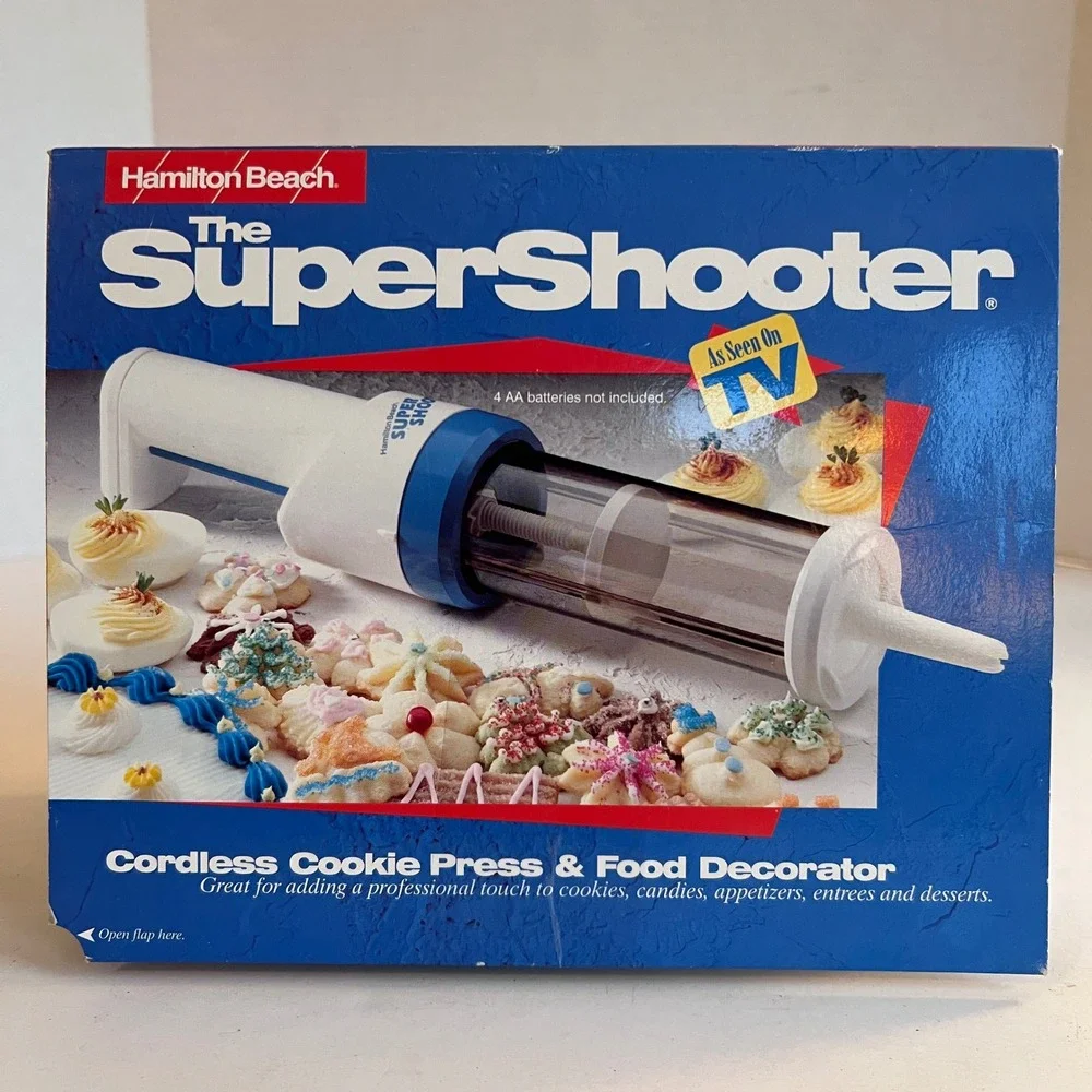Hamilton Beach Super Shooter Cordless Cookie Press Food Decorator Vtg 80000